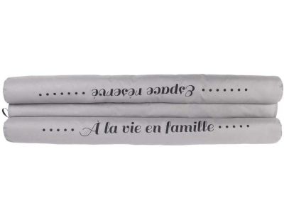 Bas de porte double La vie en famille (Gris clair)