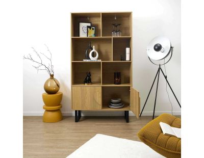 Bibliothèque en mdf et métal Calypso