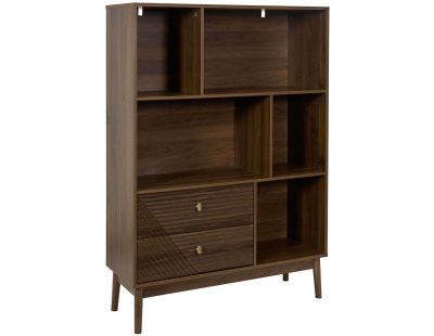 Bibliothèque en bois 5 niches et 2 tiroirsTiffany