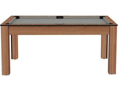 Billard convertible table 6 personnes Texas (Hêtre boisé et gris (tapis))