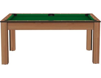 Billard convertible table 6 personnes Texas (Hêtre boisé et vert (tapis))