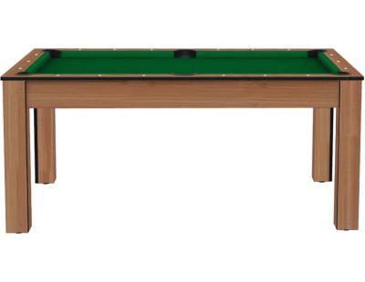 Billard convertible table 6 personnes Texas (Hêtre boisé et vert (tapis))