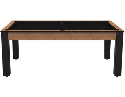 Billard convertible table 8 personnes Arizona (Hêtre boisé ; Noir (tapis))
