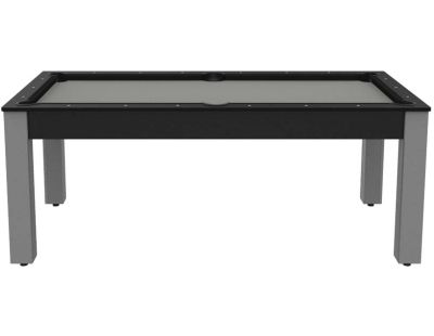 Billard convertible table 8 personnes Arizona (Noir grainé ; Gris (tapis))