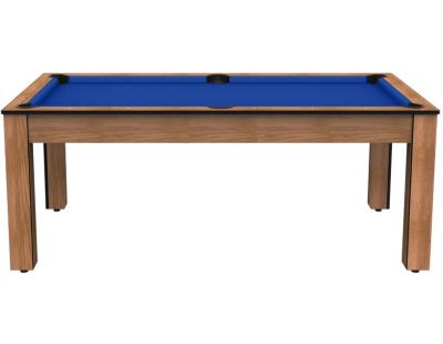 Billard convertible table 8 personnes Arizona (Hêtre boisé ; Bleu (plateau))