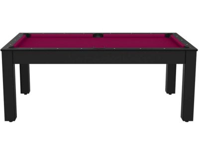 Billard convertible table 8 personnes Arizona (Noir grainé ; Prune (plateau))
