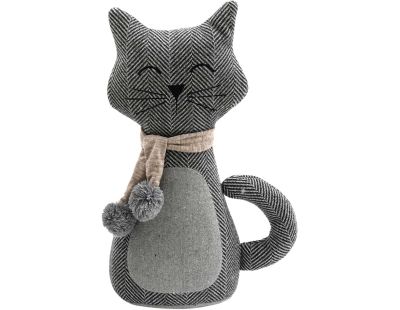 Bloc porte en tissu Chat (Gris)