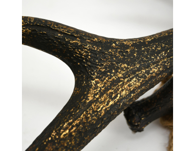 Bois de cerf en polyrésine dorée (59 cm)