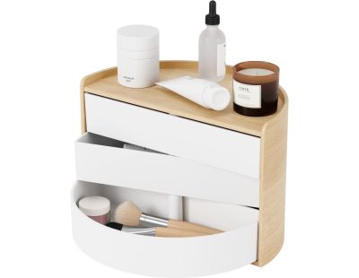 Boite à bijoux en bois ronde Moona (Bois clair)