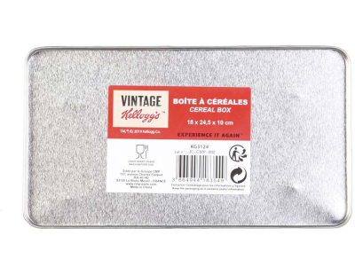 Boîte à céréales en métal Kelloggs vintage (Vert)
