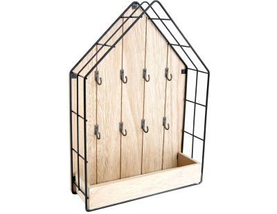 Boite à clés métal et bois Home 35 cm