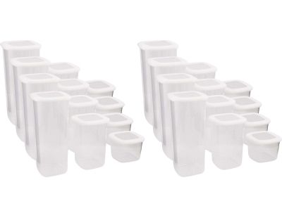 Boîte de conservation en plastique blanc Box (24 pièces)