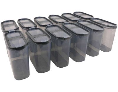 Boîte de conservation en plastique avec double couvercle (12 boîtes de 2 litres)