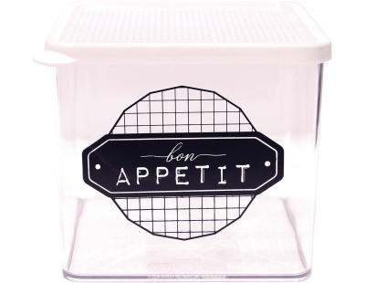 Boîte de conservation transparente à messages couvercle blanc (Lot de 2)