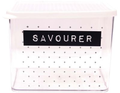 Boite frigo verre avec couvercle en bambou 19x19 cm