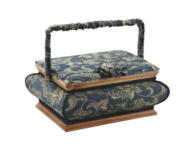 Boite à couture en bois teinté