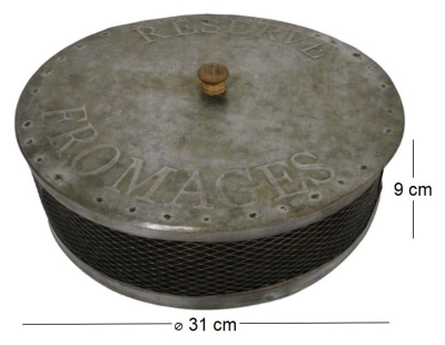 Boîte à fromages en tôle zinguée