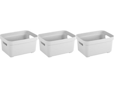 Boite de rangement Sigma home Box 2.5 L (Lot de 3) (Blanc)