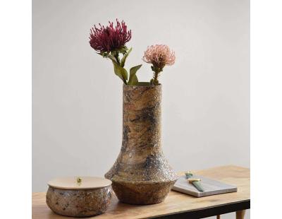 Boîte de rangement en métal Mosaic Marble (Marron)