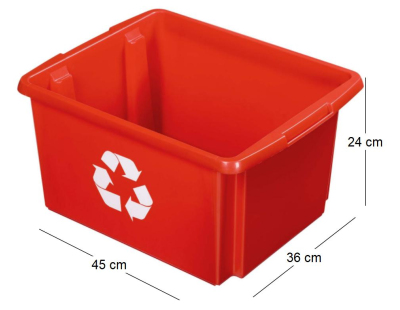 Boite de recyclage Nesta Box  32 Litres (Rouge)