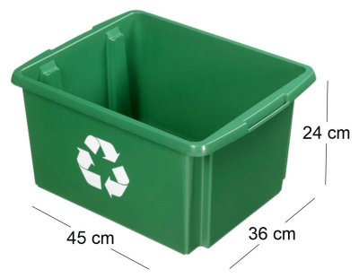 Boite de recyclage Nesta Box  32 Litres (Vert)