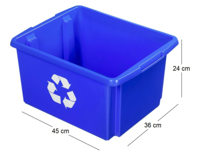 Boite de recyclage Nesta Box  32 Litres (Bleu)