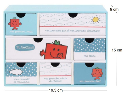 Boite à souvenirs naissance Monsieur Madame (M Costaud)