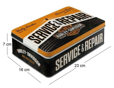 Boite à sucres publicitaire en métal (Harley Davidson service et Repair)