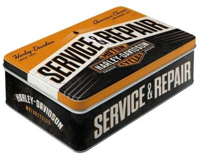 Boite à sucres publicitaire en métal (Harley Davidson service et Repair)