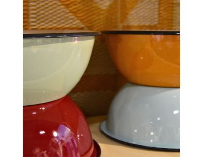 Bol en émail coloré Classic 16 cm (Lot de 3) (Jaune)