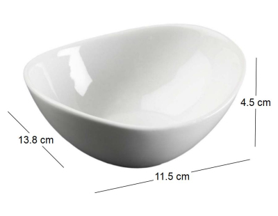 Bol ovale en porcelaine Sophie