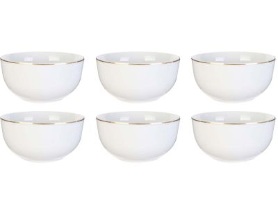 Set De 4 Coquetiers En Porcelaine Blanche Avec Liseré Doré - 5cl - Élégants Pour œufs à La Coque, Brunch Ou Déco De Table