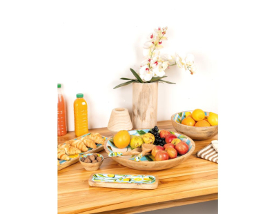 Corbeille en manguier Citron (Coupelle)