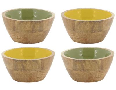 Bols en manguier et résine assortis (Lot de 4)