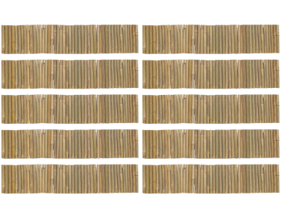 Bordure en bambou naturel (Lot de 10)