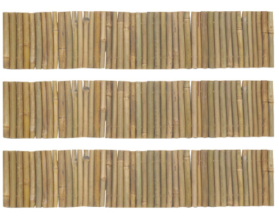 Bordure en bambou naturel (Lot de 3)