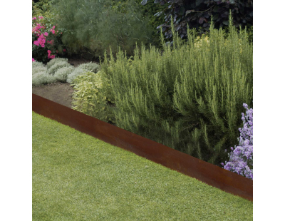 Bordure de jardin basse en acier corten