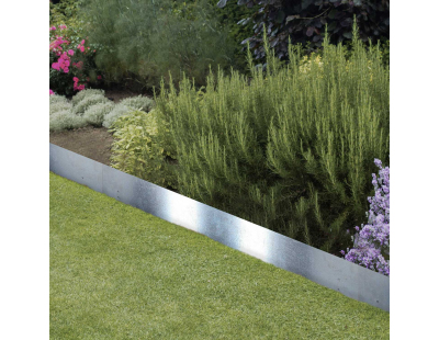 Bordure de jardin basse en acier galvanisé