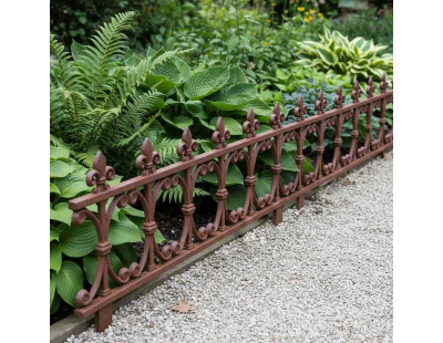 Bordure de jardin en fonte Fleur de lys