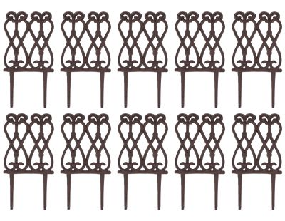 Bordure de jardin en fonte Lys français (Lot de 10)
