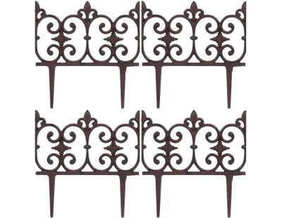 Bordure de jardin en fonte Valentine (Lot de 4)