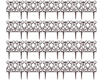 Bordure de jardin en fonte victorienne (Lot de 20)