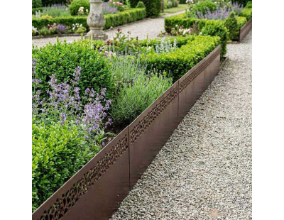 Bordure jardin haute en acier effet rouille (Moucheté)