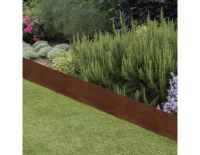 Bordure de jardin haute en acier effet rouillé