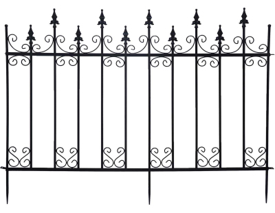 Bordure de jardin en métal 156 x 2,2 x 117 cm Volutes
