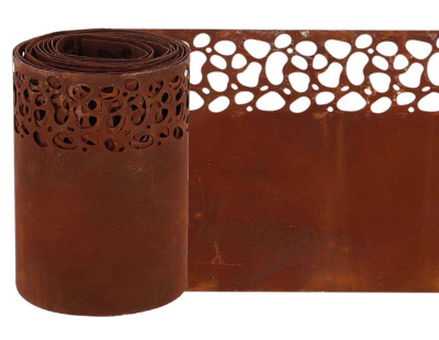 Bordure de pelouse en acier 480 x 20 cm (Moucheté)