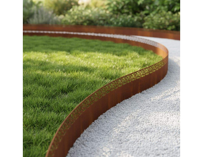 Bordure de pelouse en acier 480 x 20 cm (Moucheté)