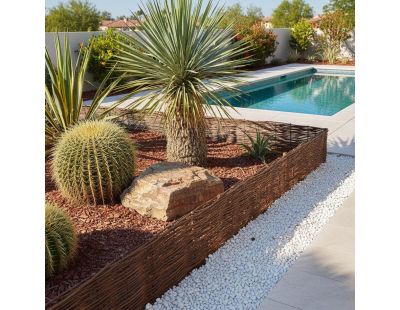 Bordures en osier tressé naturel (Lot de 4) (120 x 25 cm)