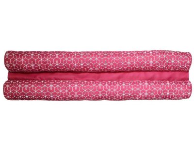 Boudin de porte double à motif 80 cm (Bordeaux/blanc)