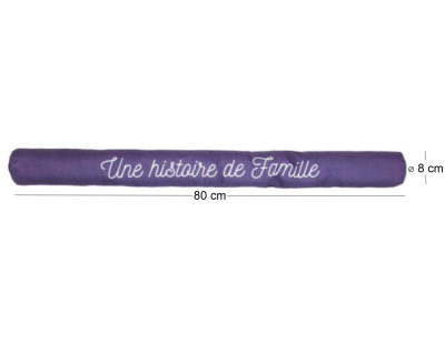 Boudin de porte avec illustrations 80 cm (Violet avec citation)